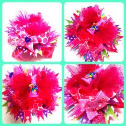 Fuschia Bubble Gum Couture Over the Top Boutique Hairbow